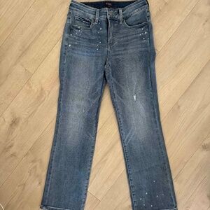 NYDJ Marilyn Straight Ankle Jeans Sandspur Denim Womens Regular Size 2 Blue